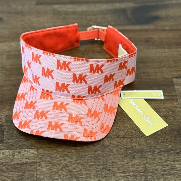 Michael Kors Orange - Red Clay Logo Patterned Visor - Picture 1 of 8
